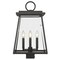 Z-Lite Broughton Outdoor Post Mount Fixture, 4-Light, 12.5 In.W x 21.75 In.H, Black/Clear Beveled 521PHBS-BK - alternate 2